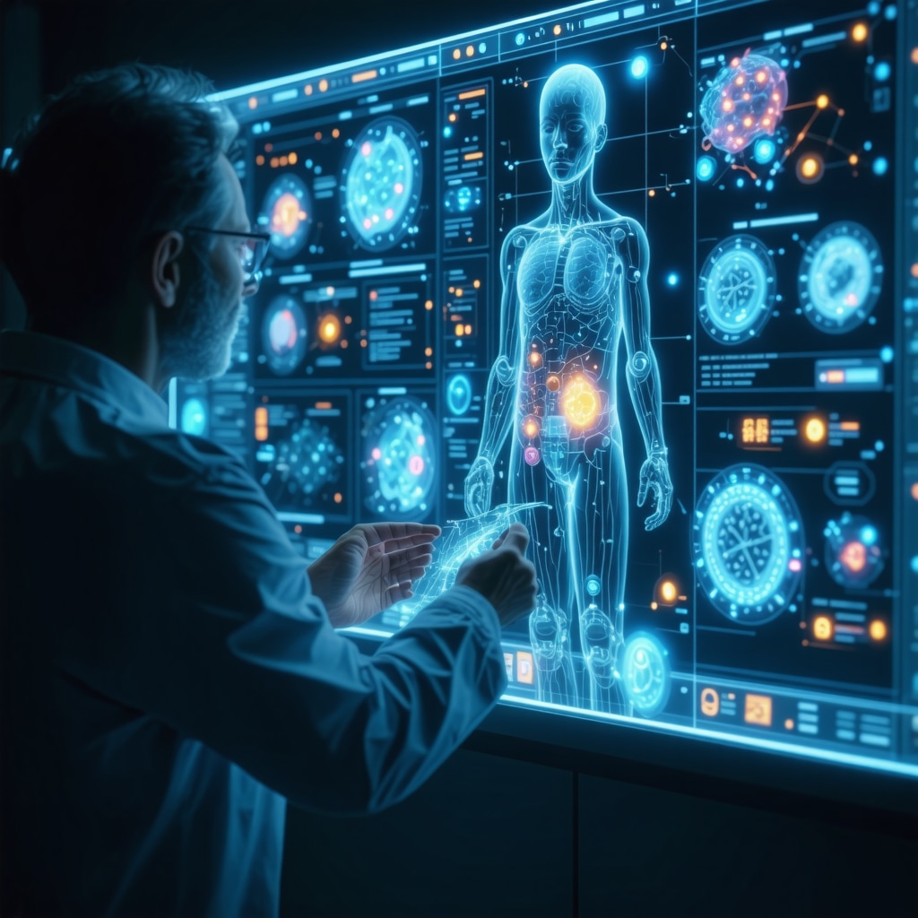 Healthcare provider and patient reviewing AI-driven genetic and metabolic data for personalized tirzepatide therapy