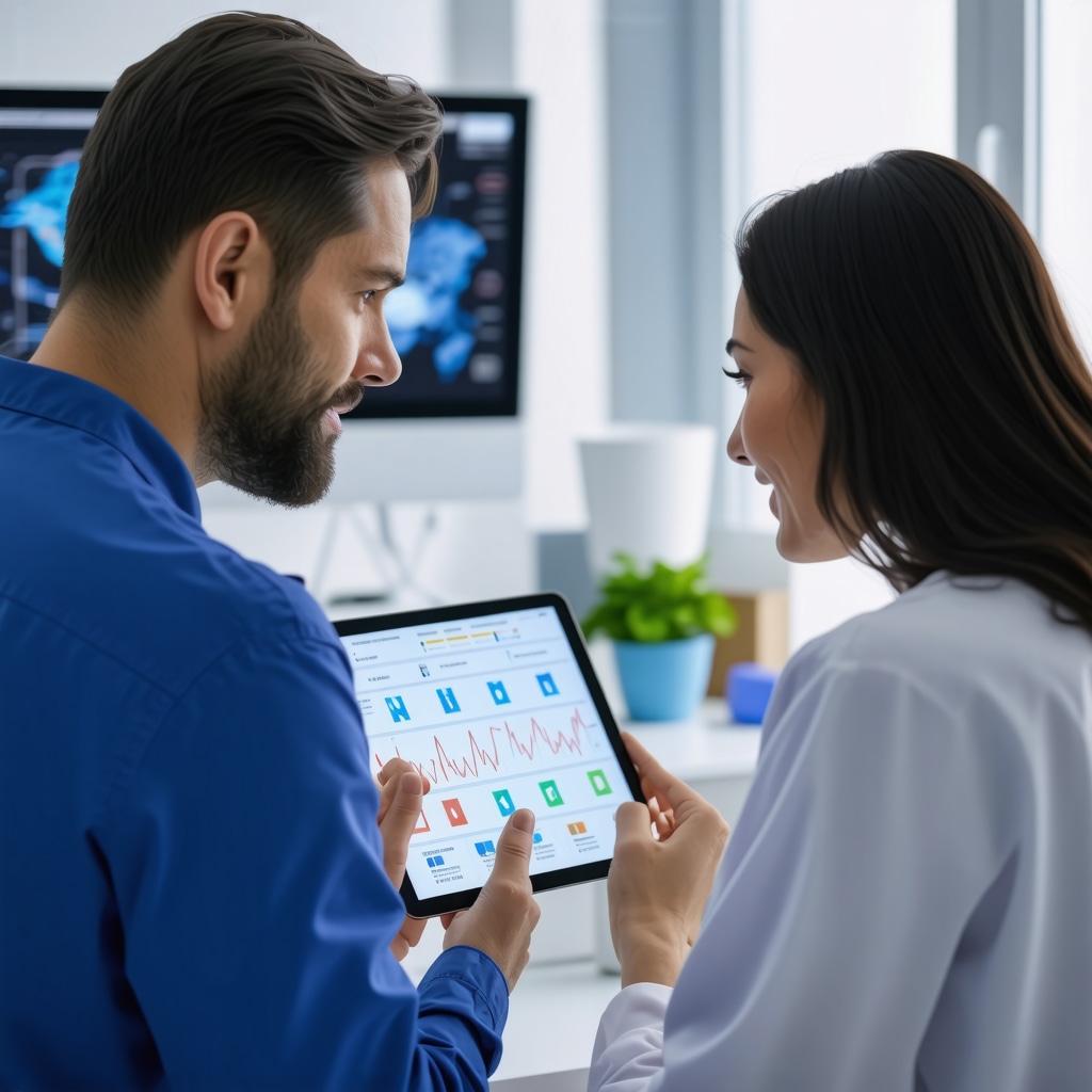 Physician and patient reviewing digital health data for personalized Tirzepatide therapy in New Jersey clinic