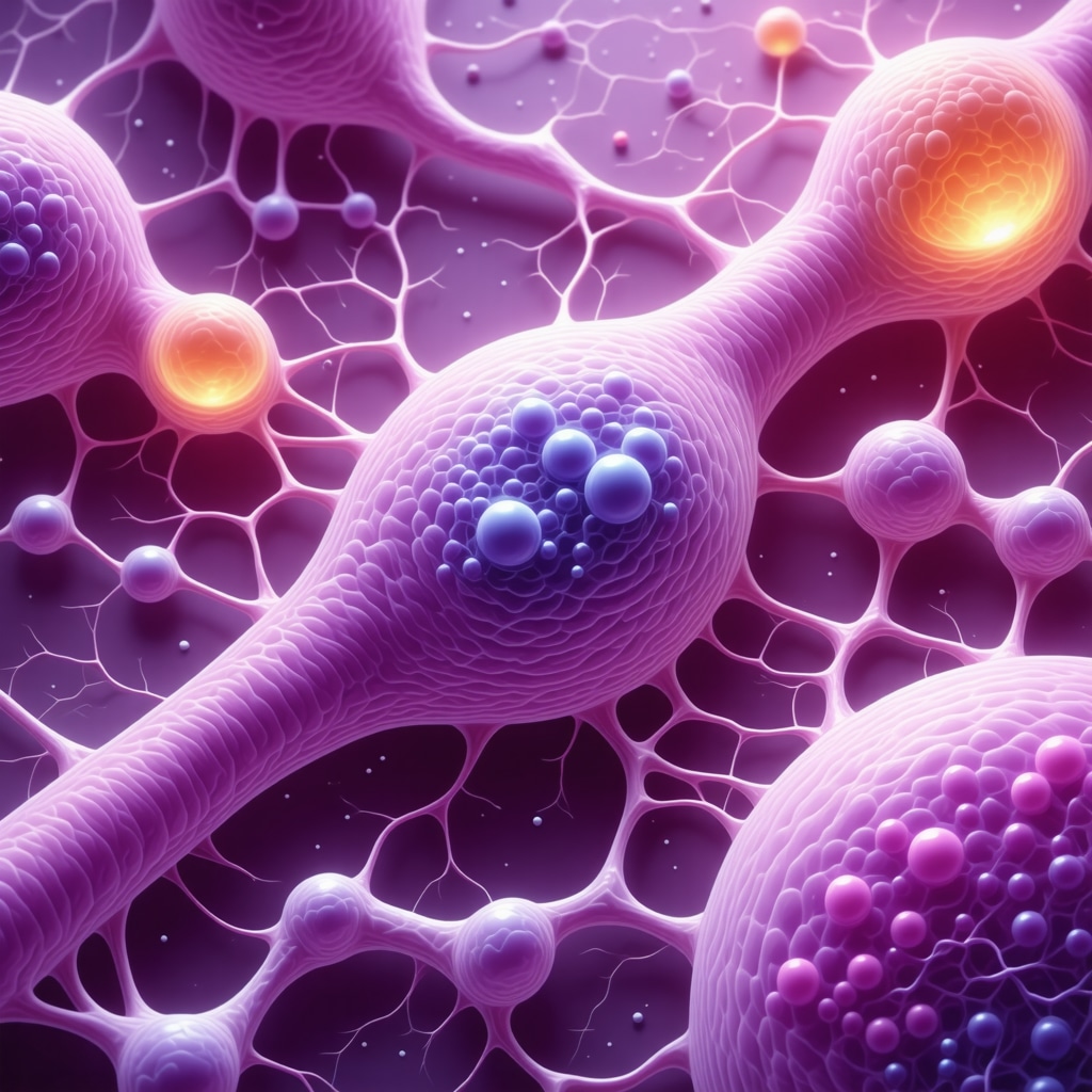 Scientific illustration depicting tirzepatide's impact on mitochondrial function and fat oxidation in muscle cells