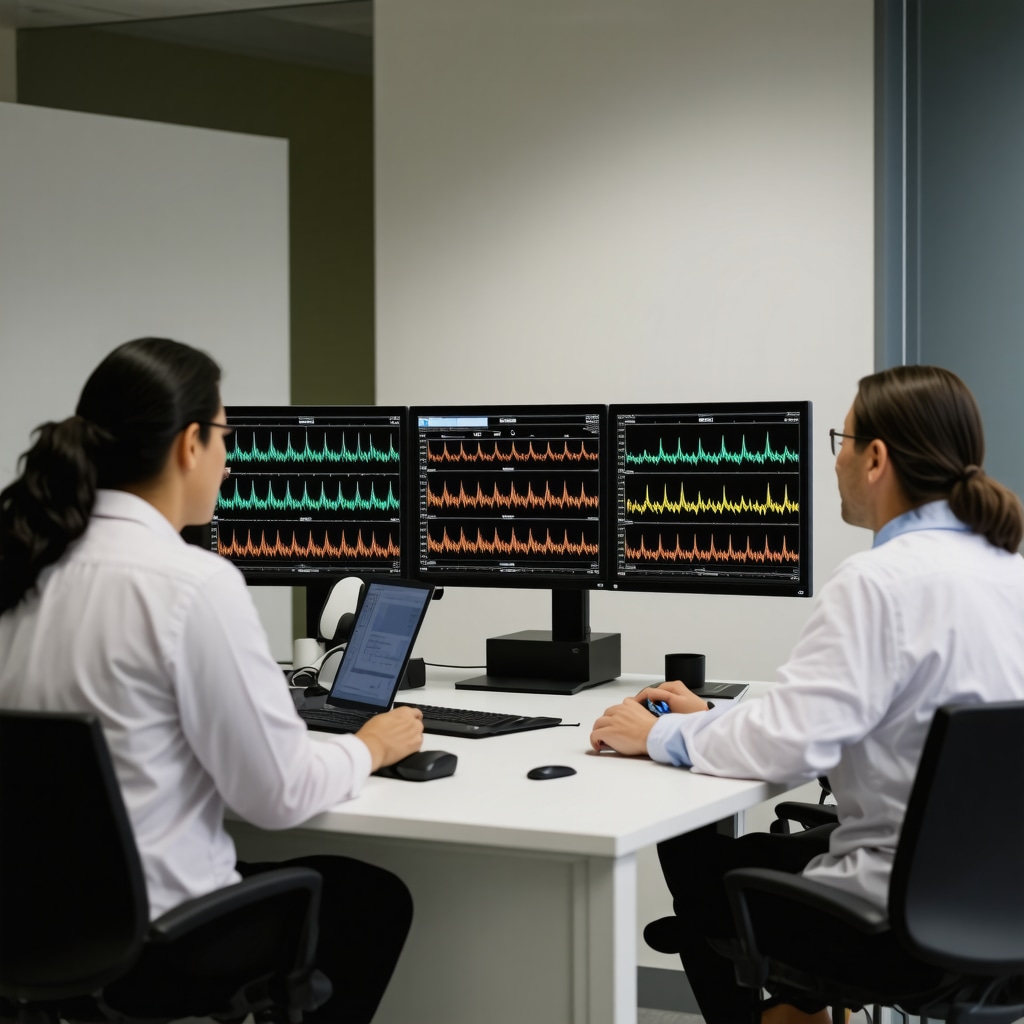 Clinicians reviewing metabolic biomarkers and personalized dosing plans for Tirzepatide in a modern clinic