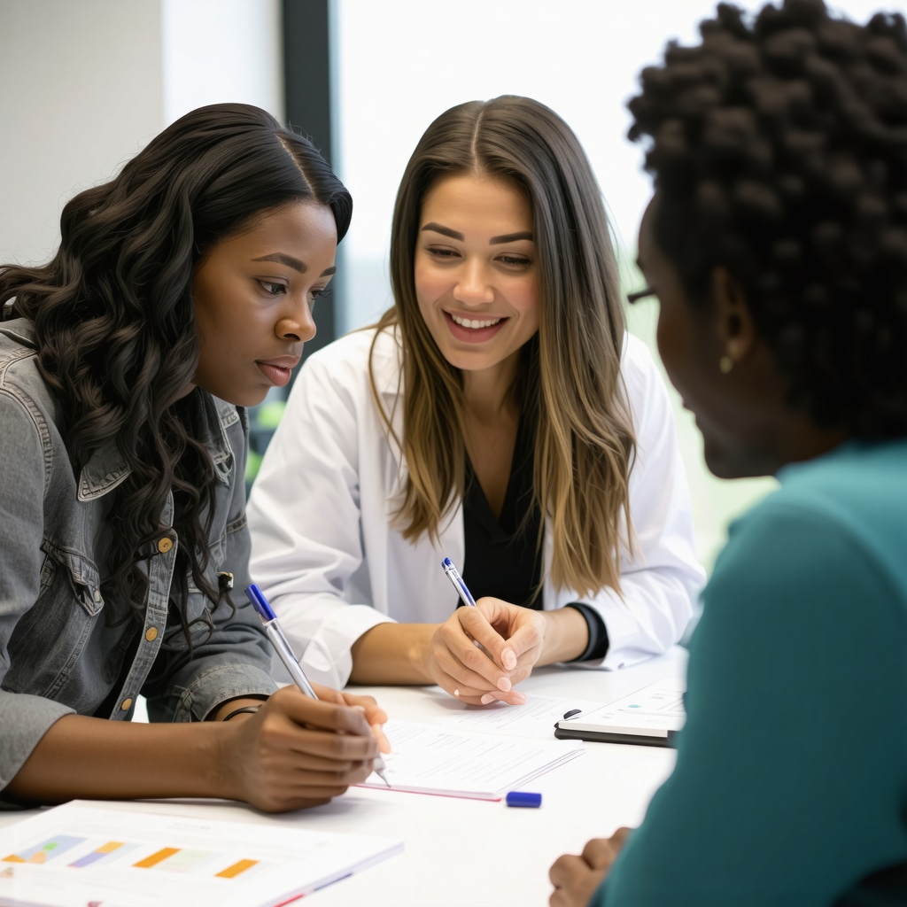 Clinical team analyzing patient biomarker data to personalize Mounjaro treatment