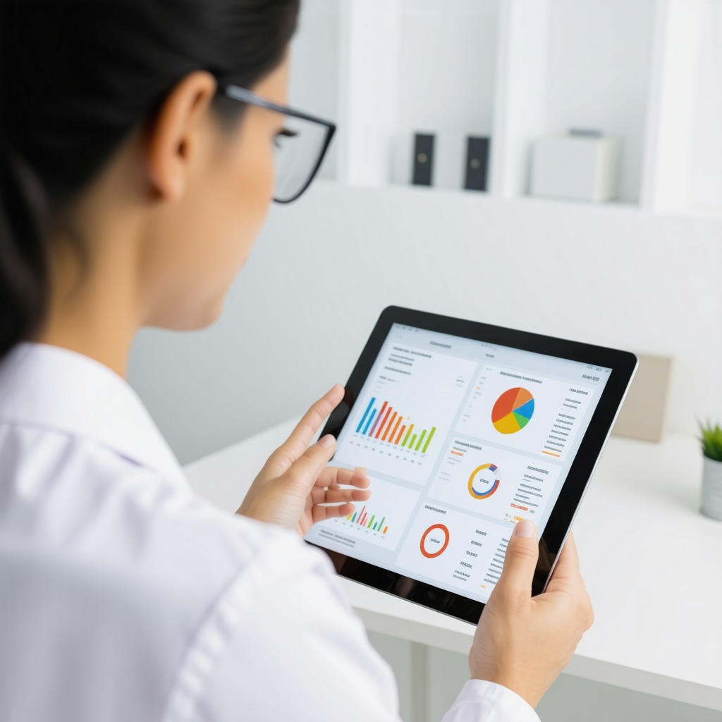 Healthcare provider analyzing tirzepatide patient data and metabolic markers in a New Jersey clinic