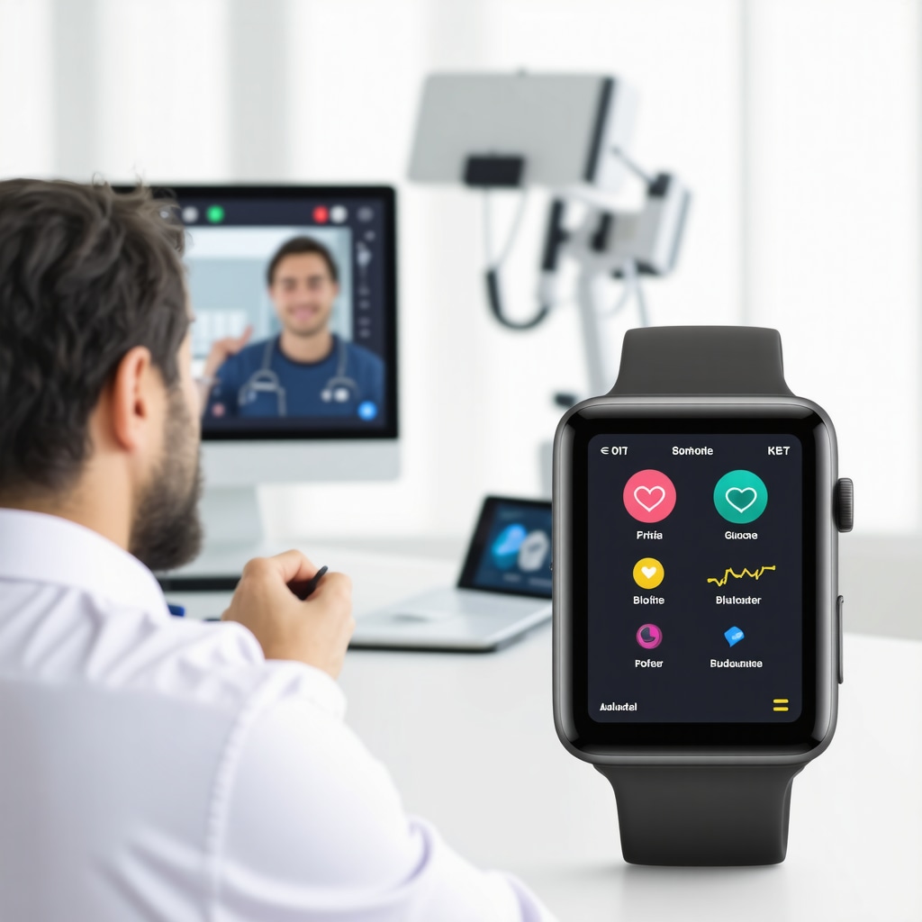 Patient using telemedicine and wearable devices for Tirzepatide treatment monitoring