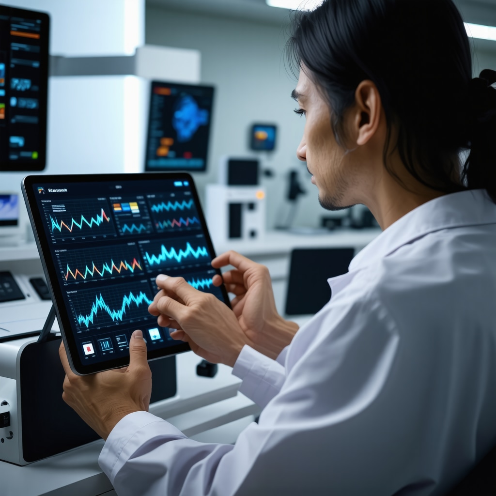 Physician using AI analytics to personalize tirzepatide weight loss therapy in NJ clinic