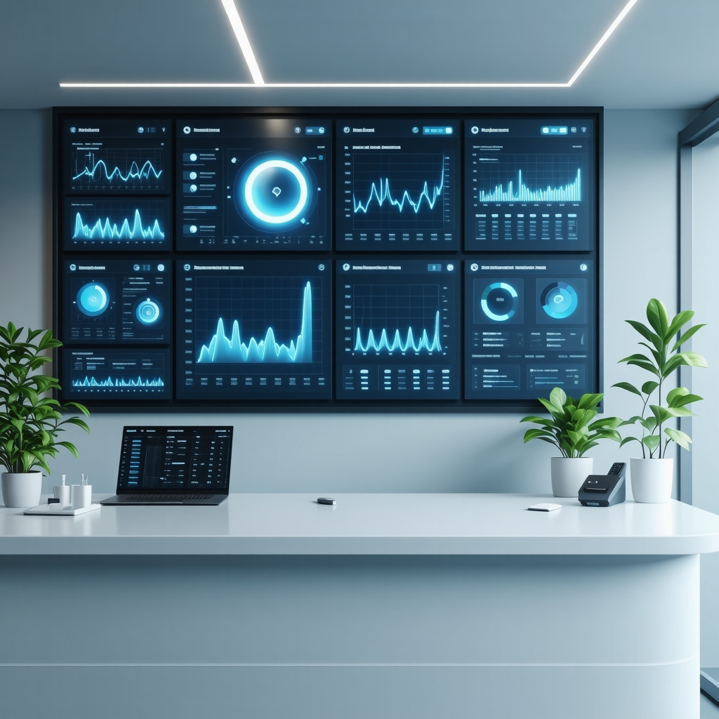 Digital dashboard displaying AI analytics, CGM data, and genetic profiles for personalized tirzepatide therapy