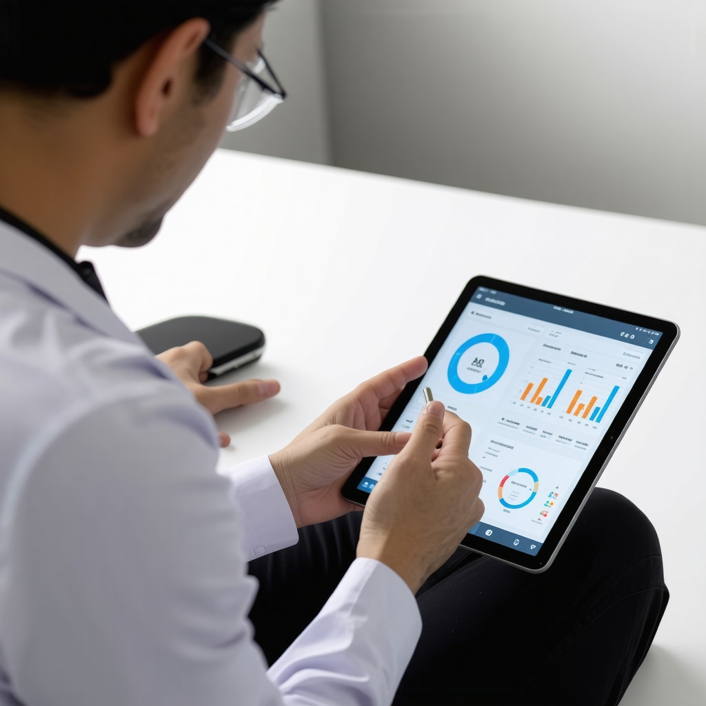 Clinician and patient discussing tirzepatide treatment using wearable device data and AI analytics in New Jersey clinic