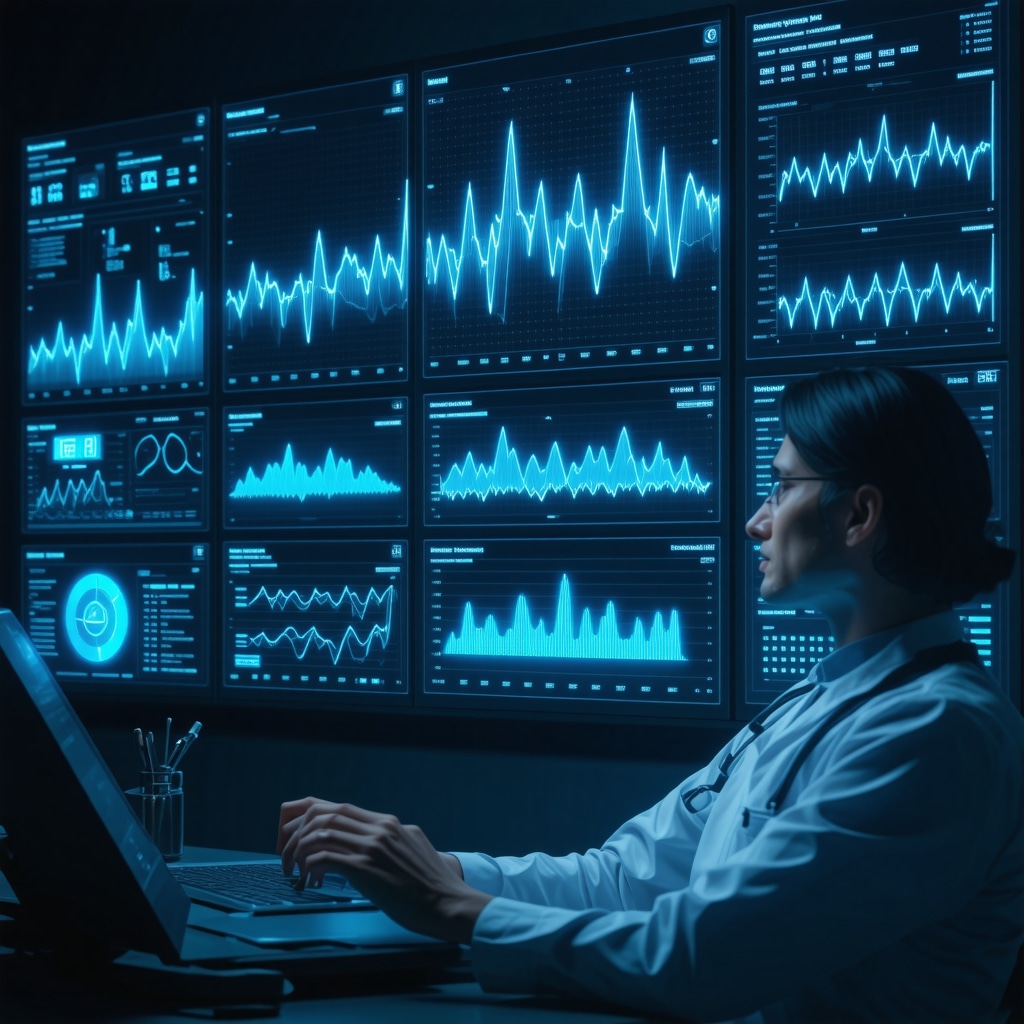 Digital health dashboard showing Tirzepatide treatment metrics and AI analytics for patient management