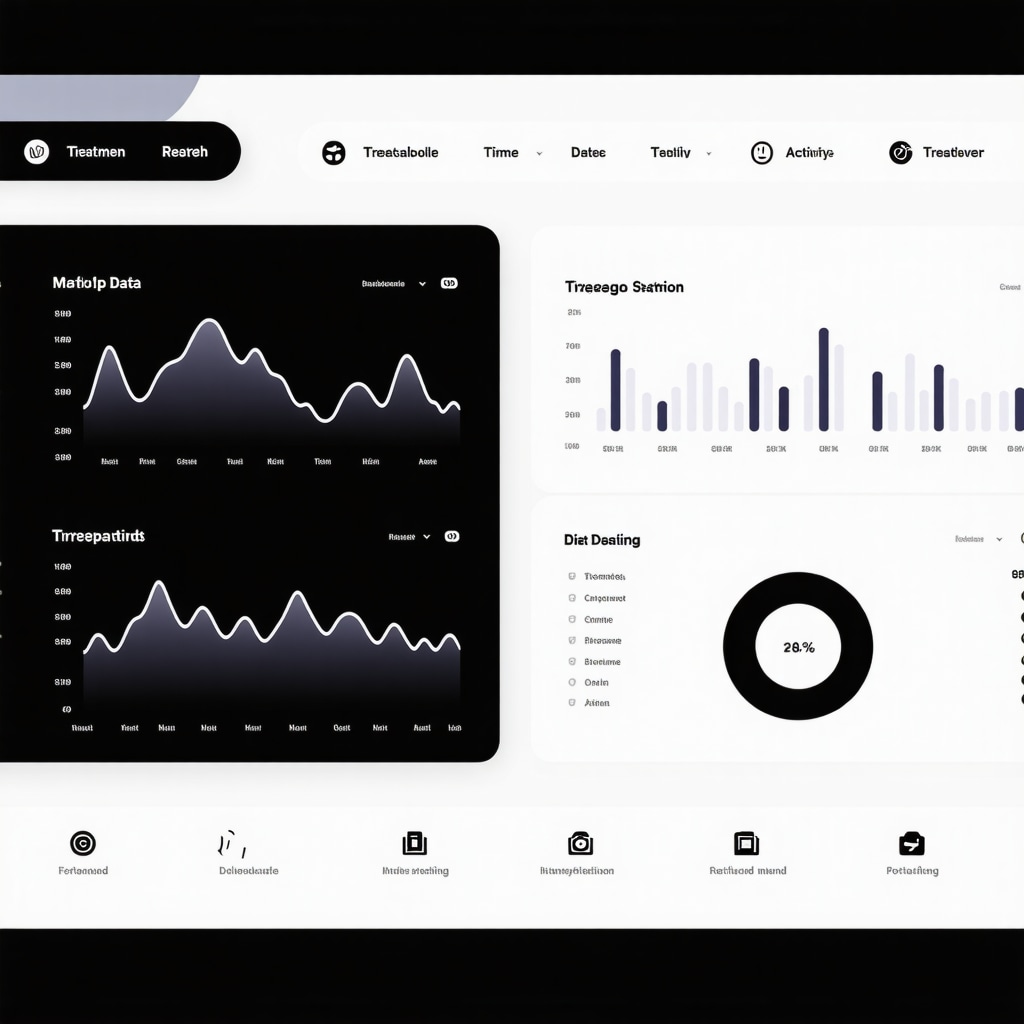 Digital health dashboard showing real-time glucose, activity, and nutrition data for personalized Tirzepatide therapy