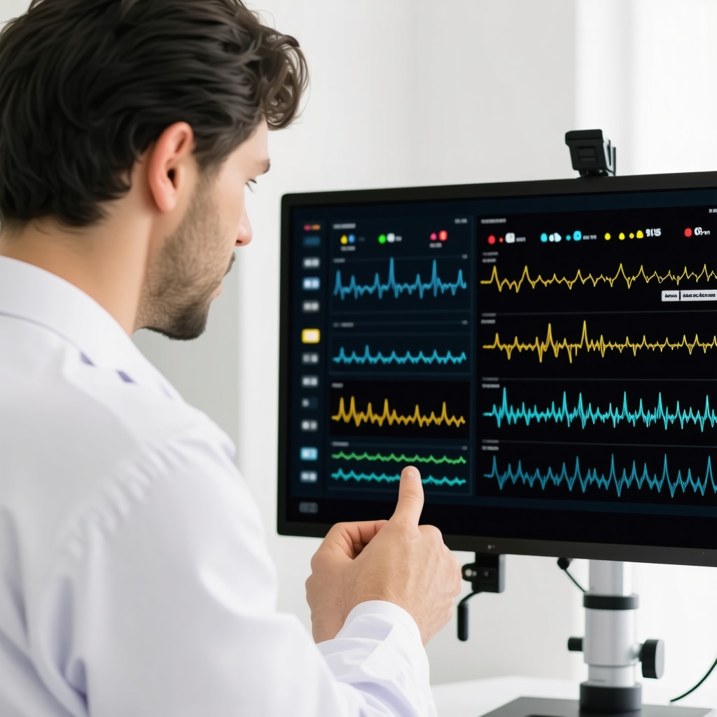 Digital dashboard displaying Tirzepatide treatment metrics including metabolic and microbiome data in New Jersey obesity clinic