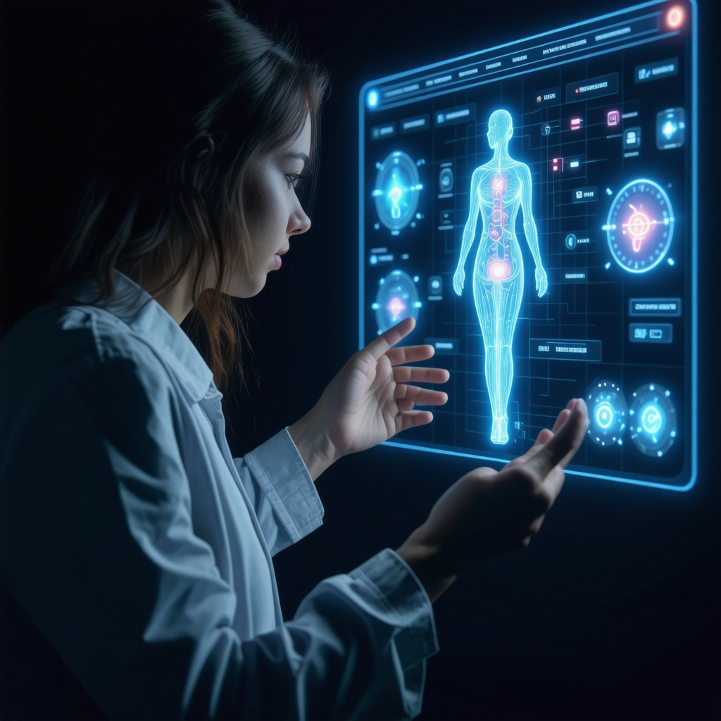 Patient using digital health app with genetic data and tirzepatide dosage visualization