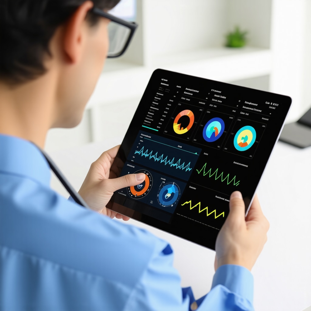 Medical professional analyzing patient metabolic data through telehealth platform for Tirzepatide treatment management
