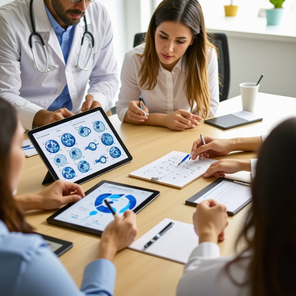 Medical professionals reviewing metabolic and genetic data for tailored Tirzepatide therapy