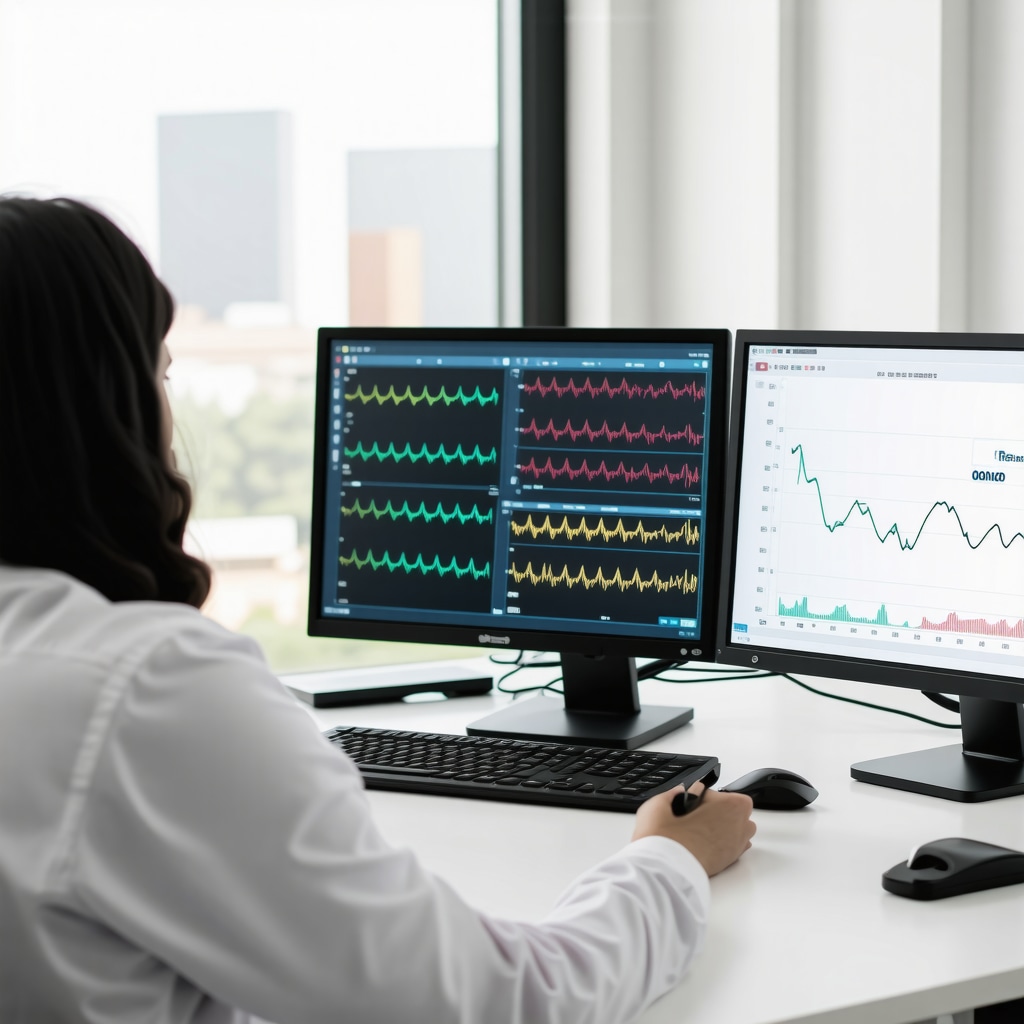 Medical professionals reviewing digital health data and pharmacogenomic charts for tirzepatide therapy