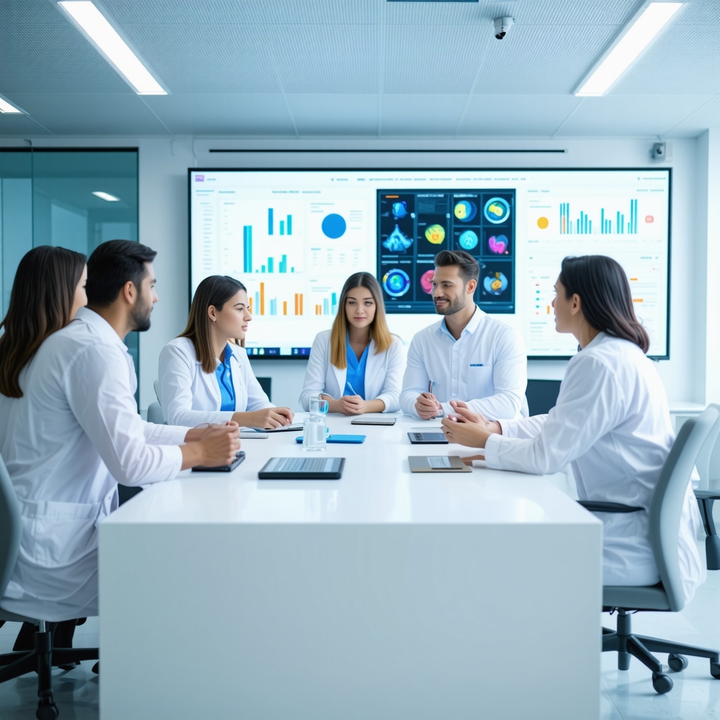 Medical professionals reviewing genetic profiles and digital health data for personalized tirzepatide obesity therapy