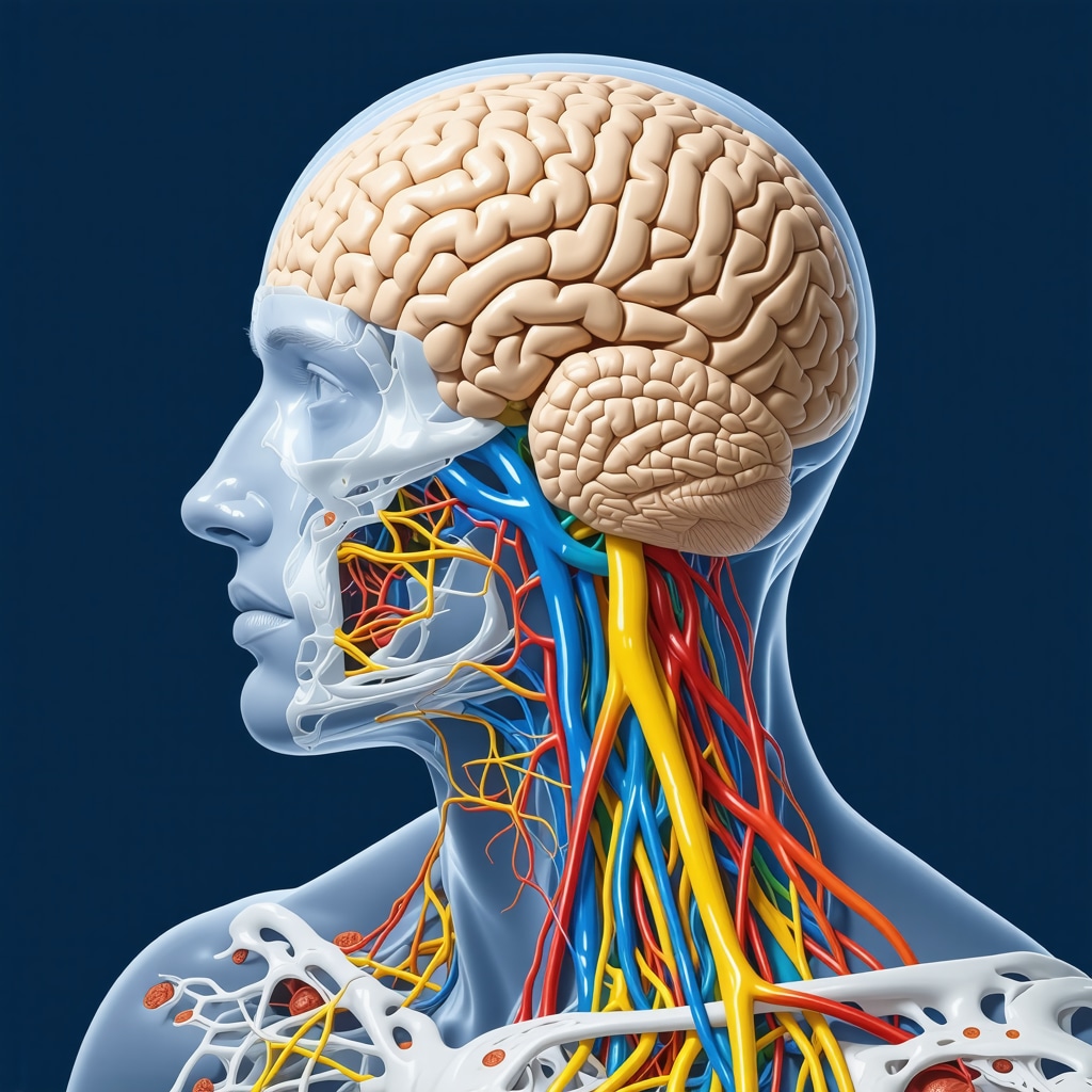 Diagram of brain neuroendocrine pathways influenced by tirzepatide dual agonist therapy