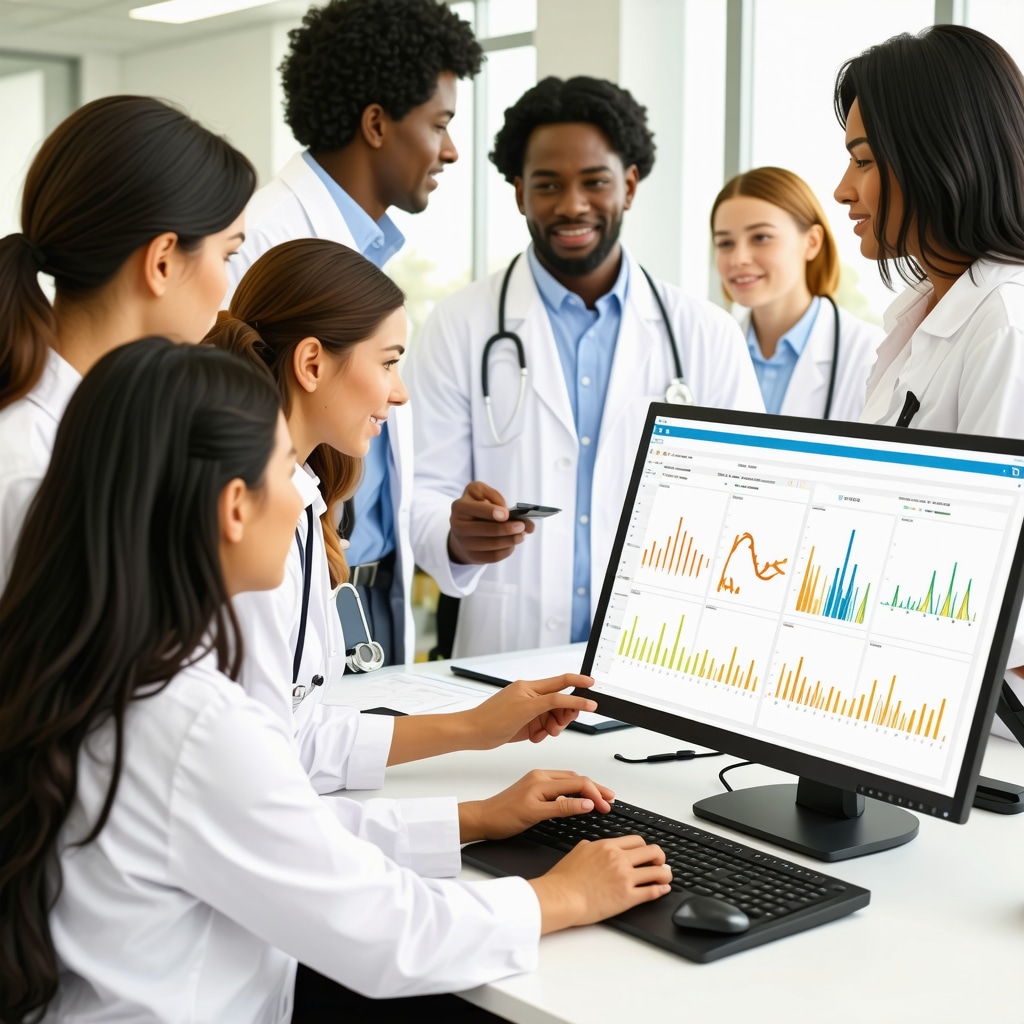 Doctors and patients in a New Jersey clinic engaging in personalized tirzepatide treatment guided by genomic and biomarker data