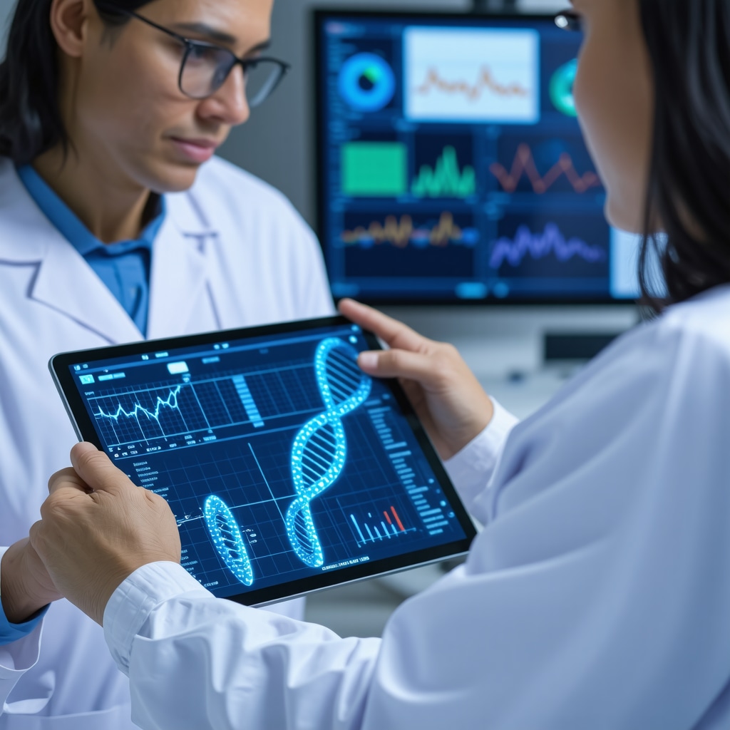 Patient and doctor in NJ clinic reviewing metabolic biomarker data for customized Tirzepatide therapy