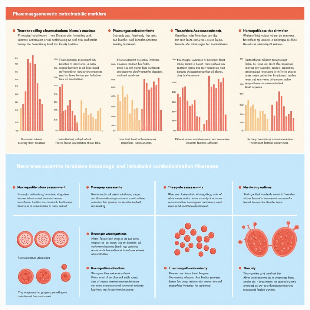 Infographic showing genetic and metabolic factors influencing tirzepatide dosing and neuroendocrine management in NJ clinics