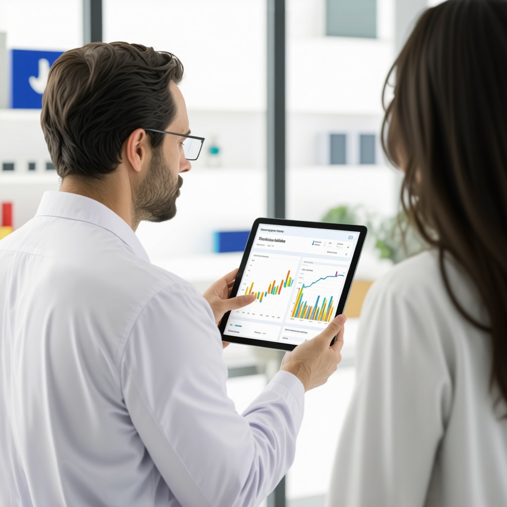 Doctor and patient reviewing Tirzepatide dosage and digital health data on tablet in New Jersey clinic