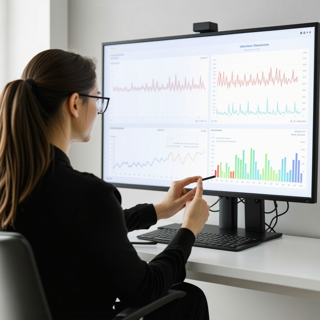 Healthcare professional consulting patient with digital biomarker charts in New Jersey clinic