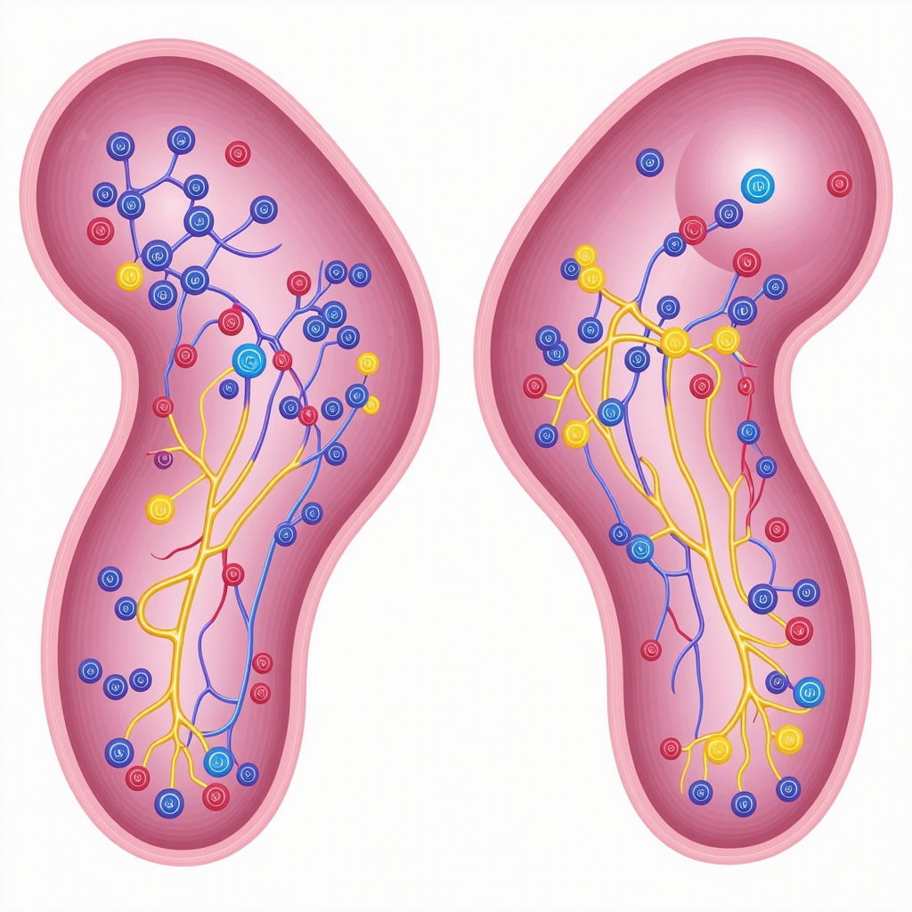 Diagram showing tirzepatide activating GLP-1 and GIP receptors with downstream metabolic effects