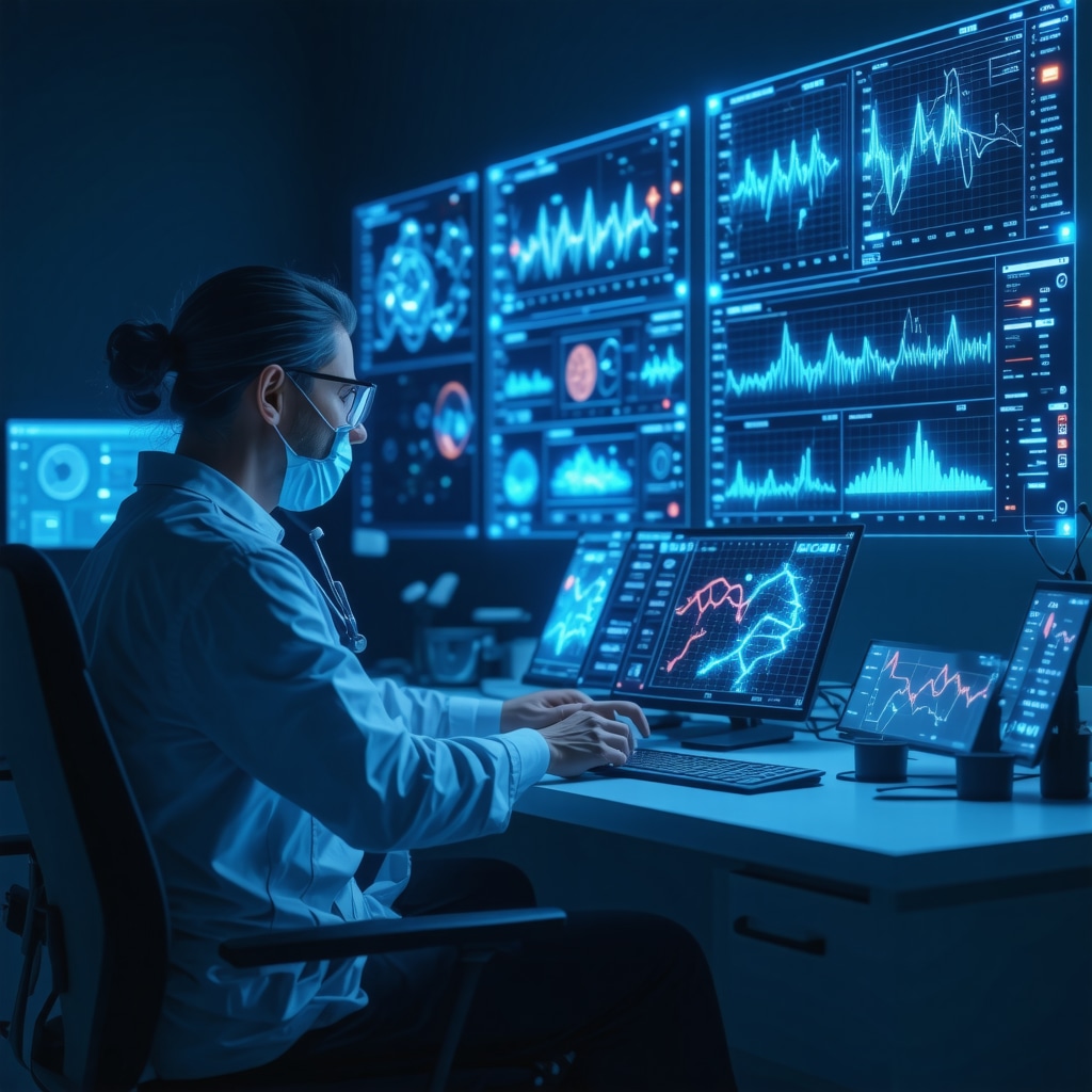 Patient and doctor using telemedicine with digital metabolic data displays for tirzepatide dosing optimization