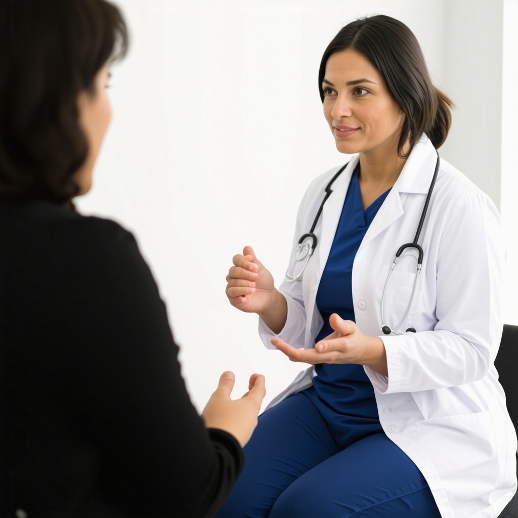 Clinician explaining personalized Tirzepatide dosage to patient in New Jersey obesity clinic