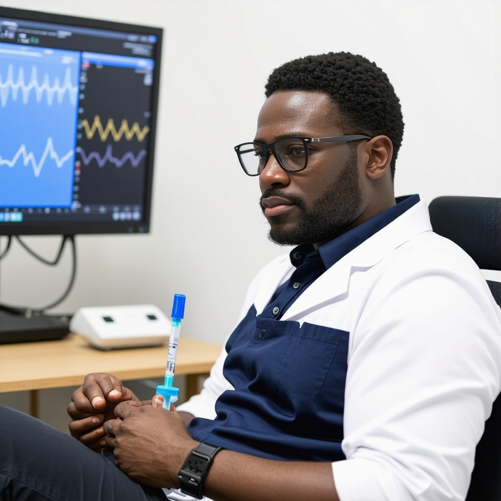 NJ patient using wearable metabolic monitors during Tirzepatide weight loss treatment with physician supervision