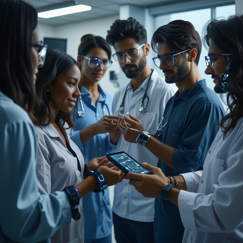 Diverse patients using wearable devices with AI dashboards for personalized tirzepatide obesity treatment in New Jersey