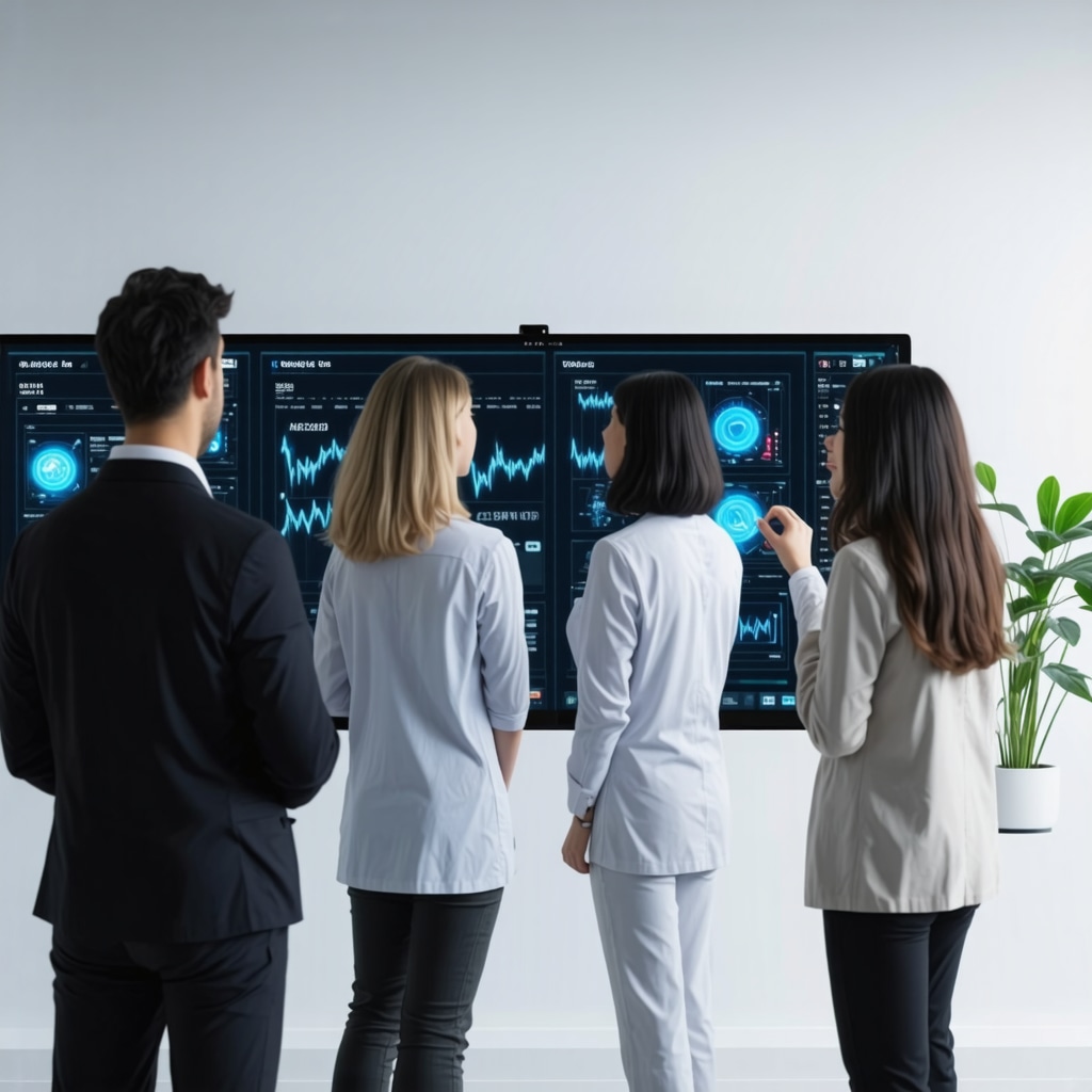 Medical professionals in NJ clinic using AI and genomic data for personalized tirzepatide weight loss treatment plans