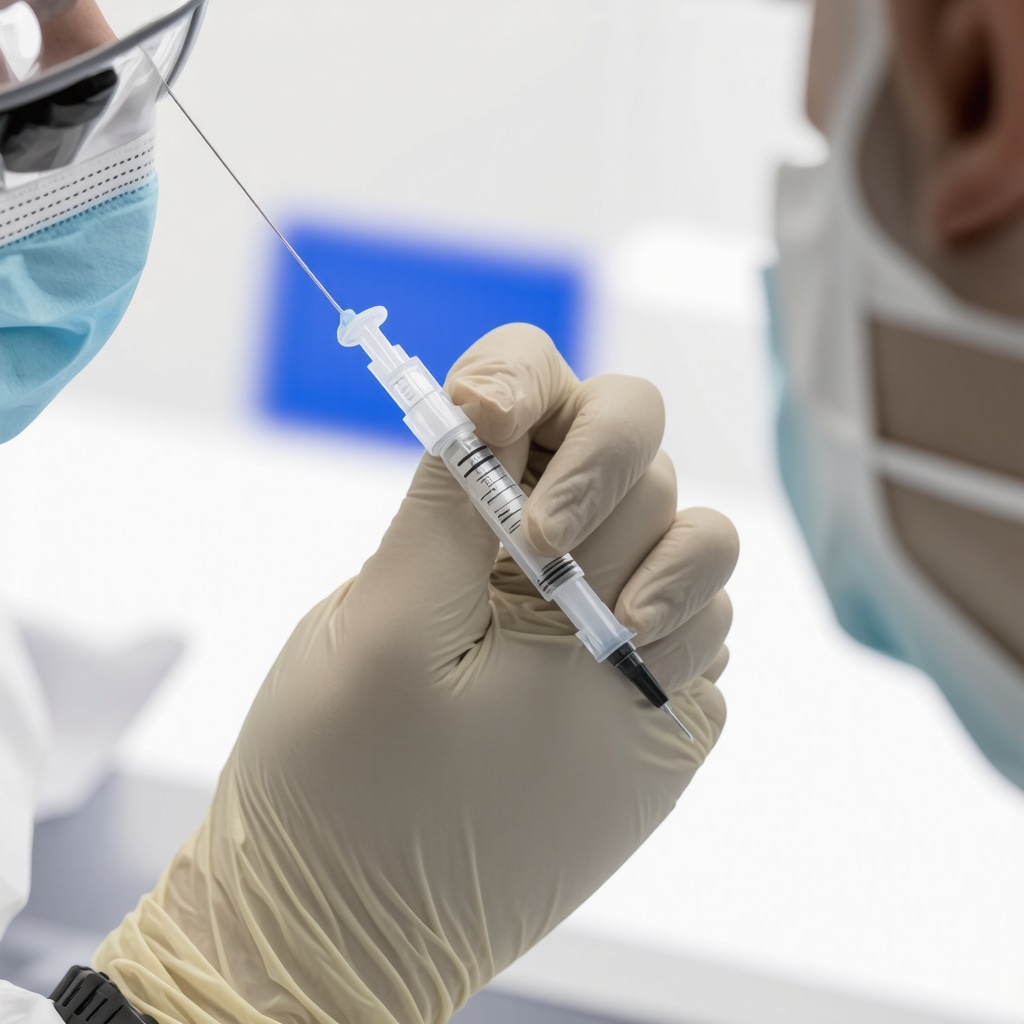 Healthcare professional giving Tirzepatide injection in NJ clinic