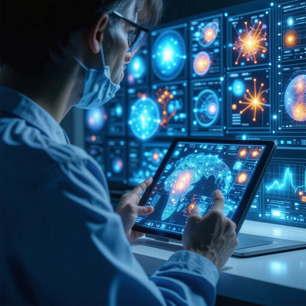 Healthcare provider reviewing biomarker data with digital and wearable health technology for Tirzepatide treatment
