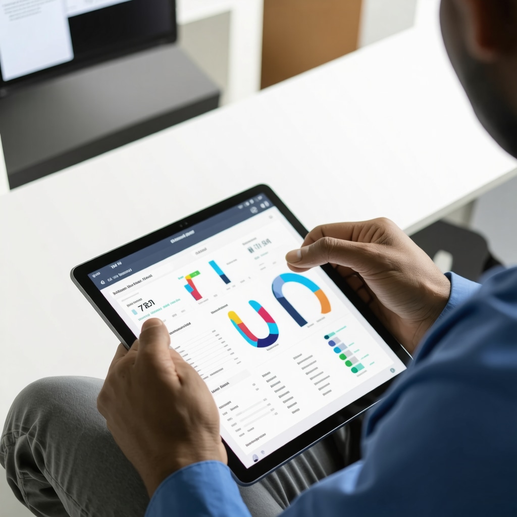 NJ doctor analyzing patient health data with digital device in a clinical setting