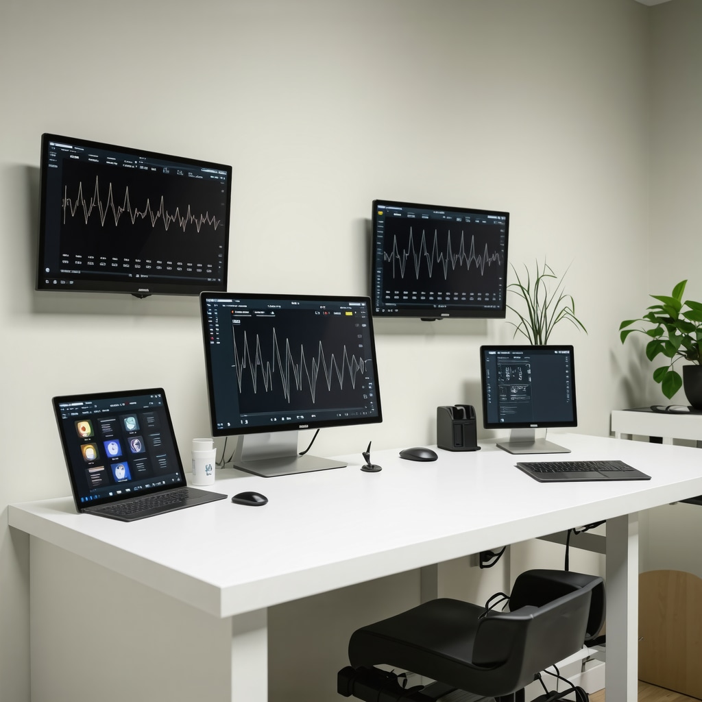 Modern NJ clinic with digital health tools and telemedicine setup for personalized obesity treatment.