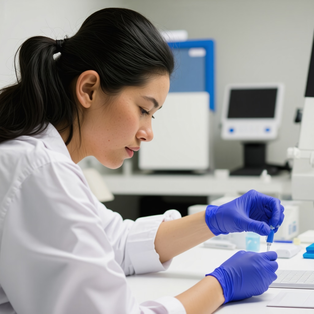Doctor analyzing biomarker data with a patient in a NJ clinic for personalized Tirzepatide treatment