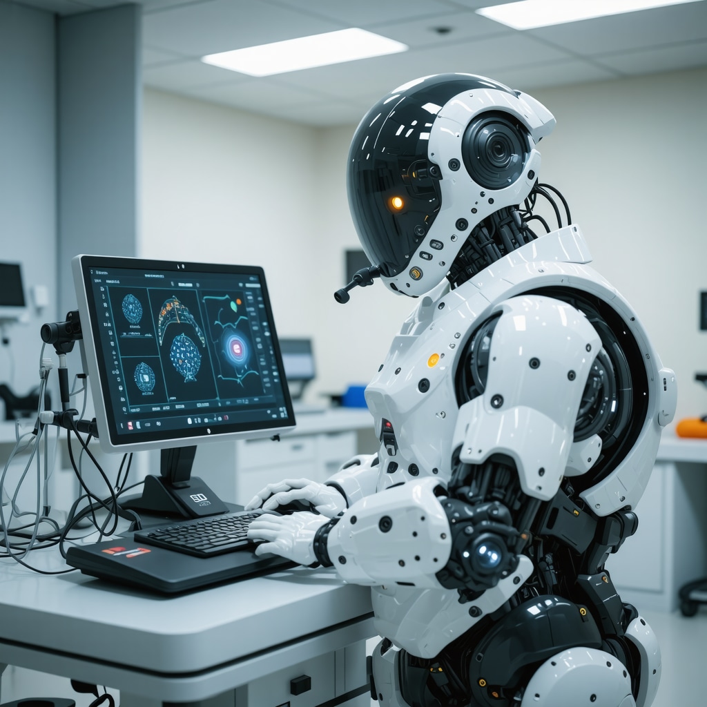 Futuristic medical clinic with digital health devices for personalized weight management
