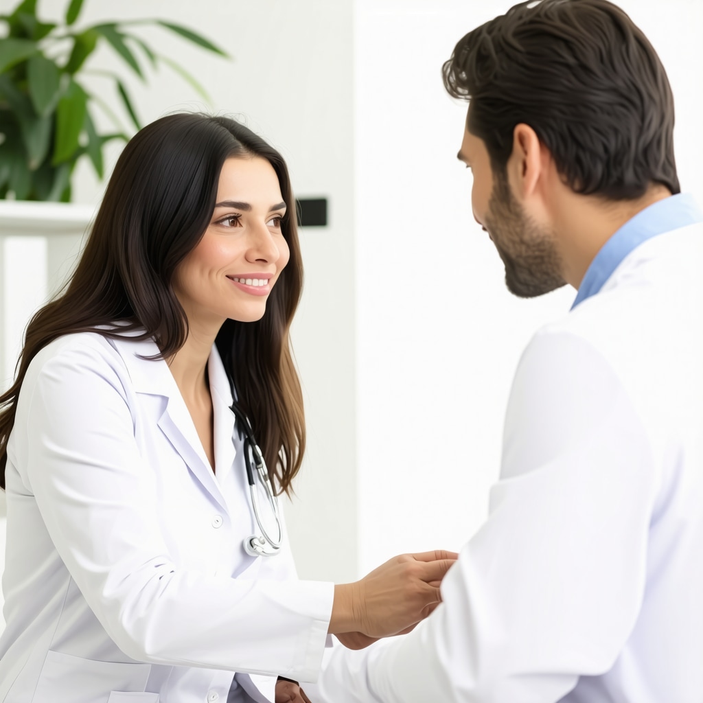 Doctor discussing personalized Tirzepatide dosing strategies with a patient in New Jersey clinic.