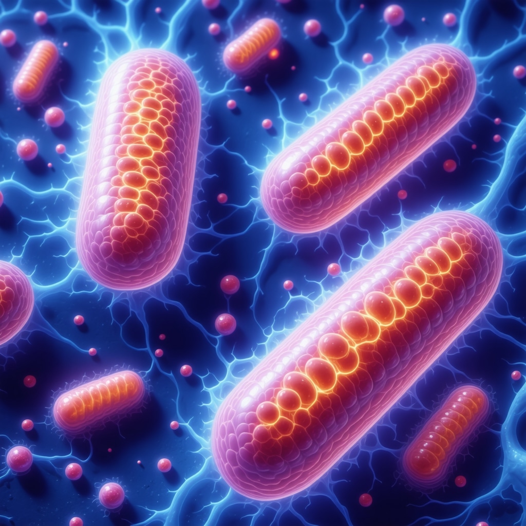 Illustration of mitochondria within human cells showing energy production for weight management