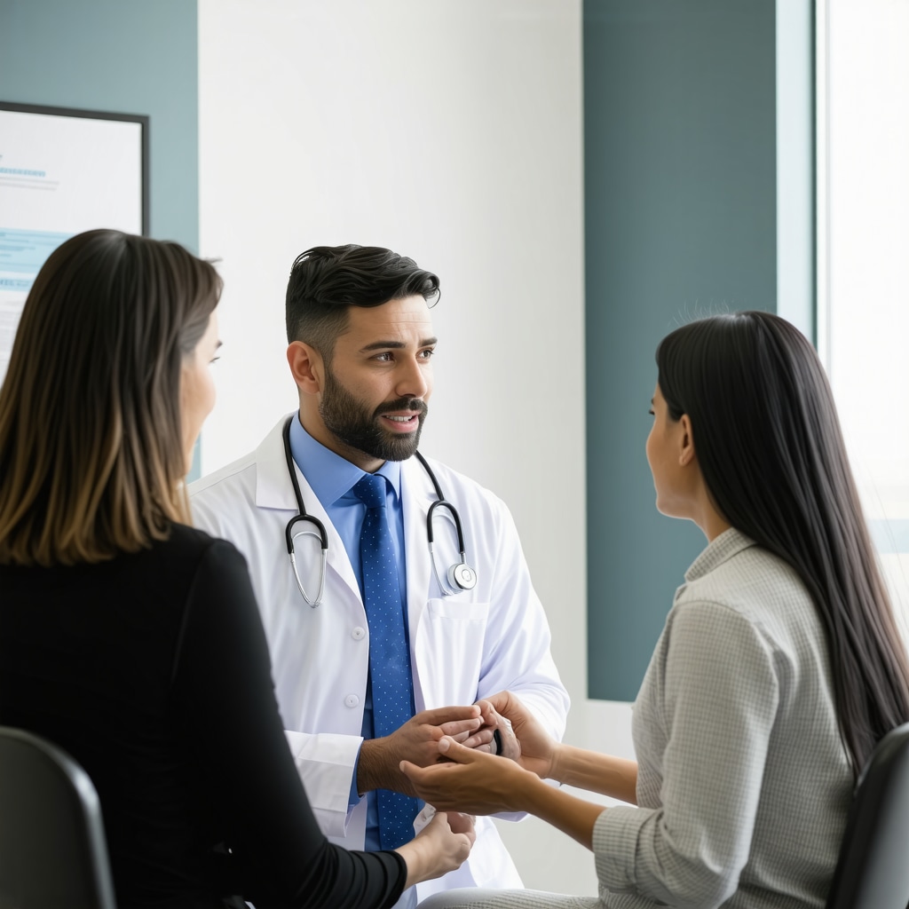Healthcare professional explaining Tirzepatide treatment to patient in New Jersey clinic.