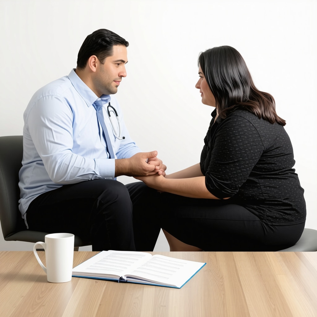 Doctor explaining tirzepatide treatment options to a patient at an NJ clinic.