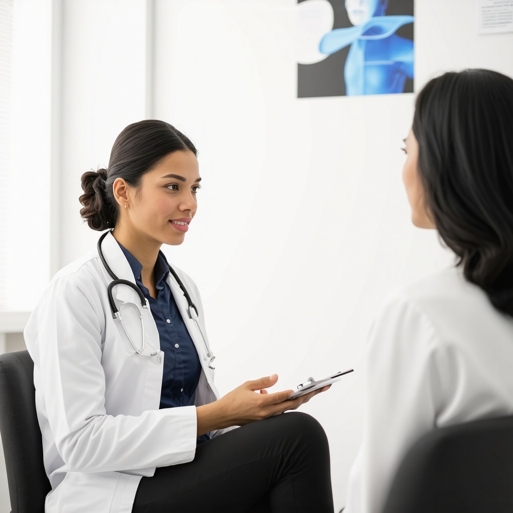 Healthcare professional discussing Tirzepatide treatment with patient in NJ clinic