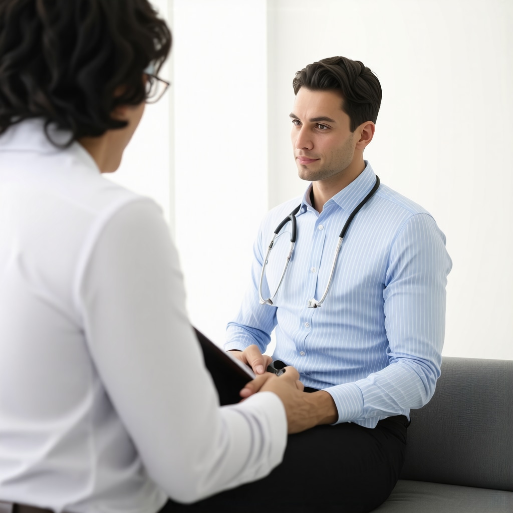 NJ doctor discussing Tirzepatide treatment options with patient in clinic