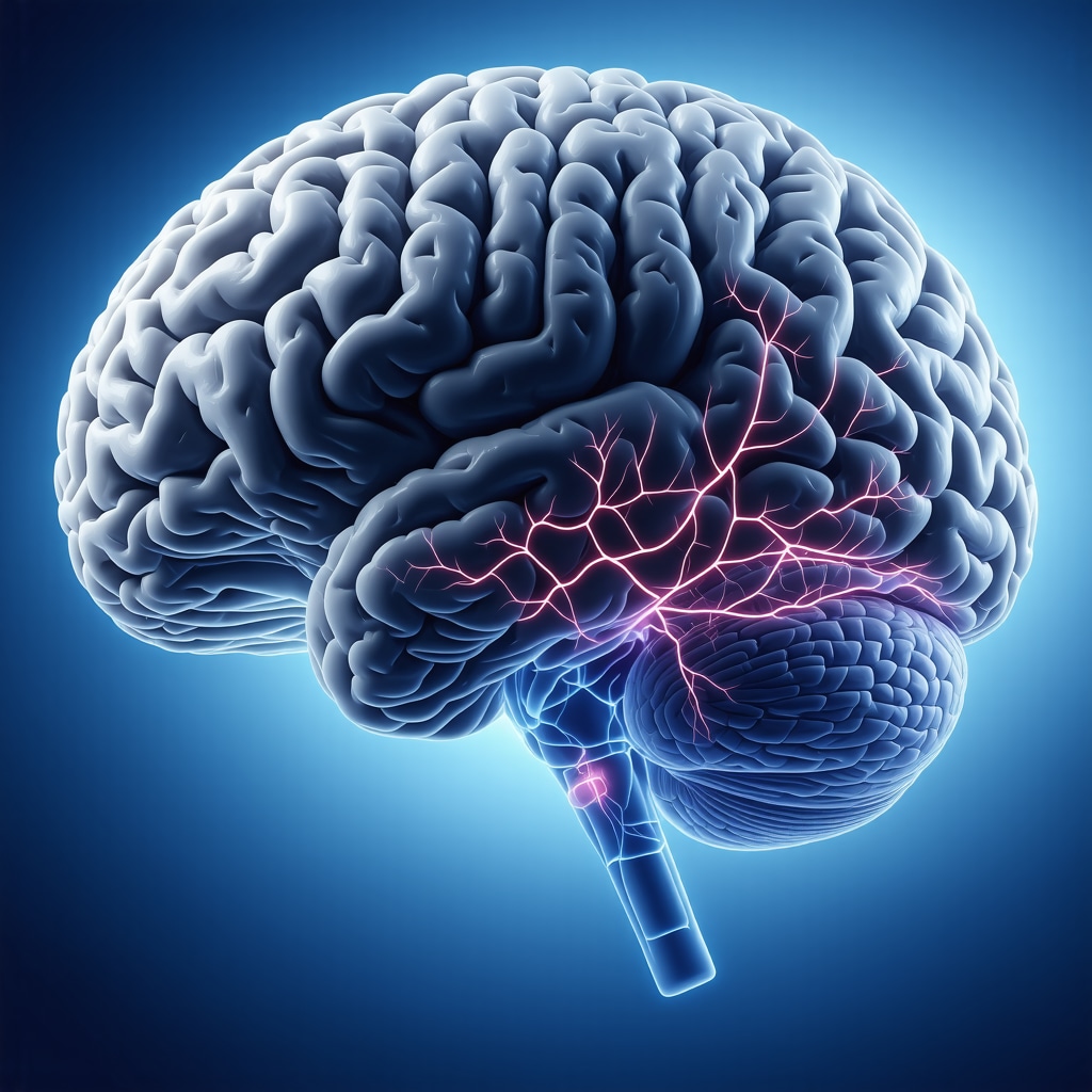 Diagram showing neural pathways influenced by Tirzepatide in brain's hypothalamus