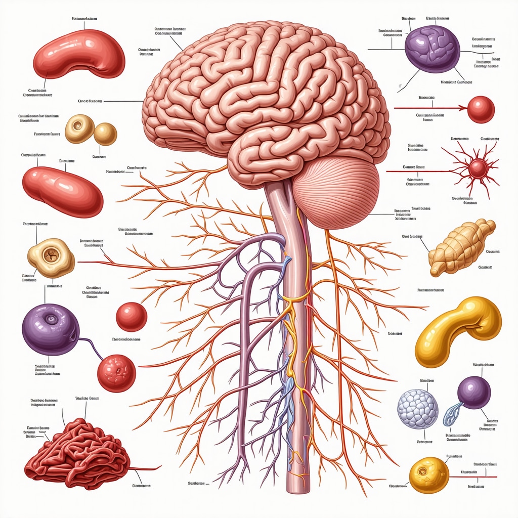 Diagram showing neuroendocrine pathways involved in appetite regulation and tirzepatide's mechanism