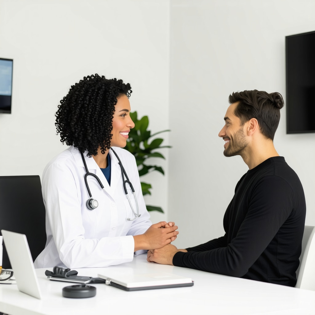 NJ doctor and patient discussing customized Mounjaro treatment plan with digital health tools in clinic