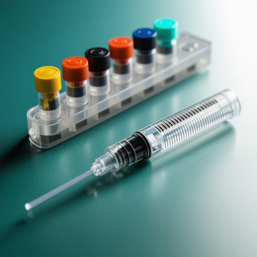 Genetic testing kit and Tirzepatide injection demonstrating personalized weight loss approach in NJ