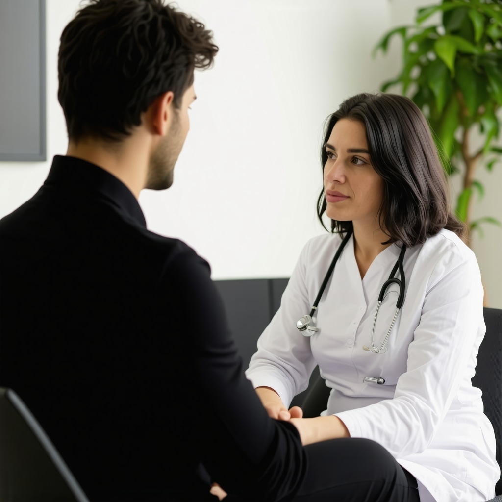 A healthcare provider discussing Tirzepatide treatment options with a patient in New Jersey