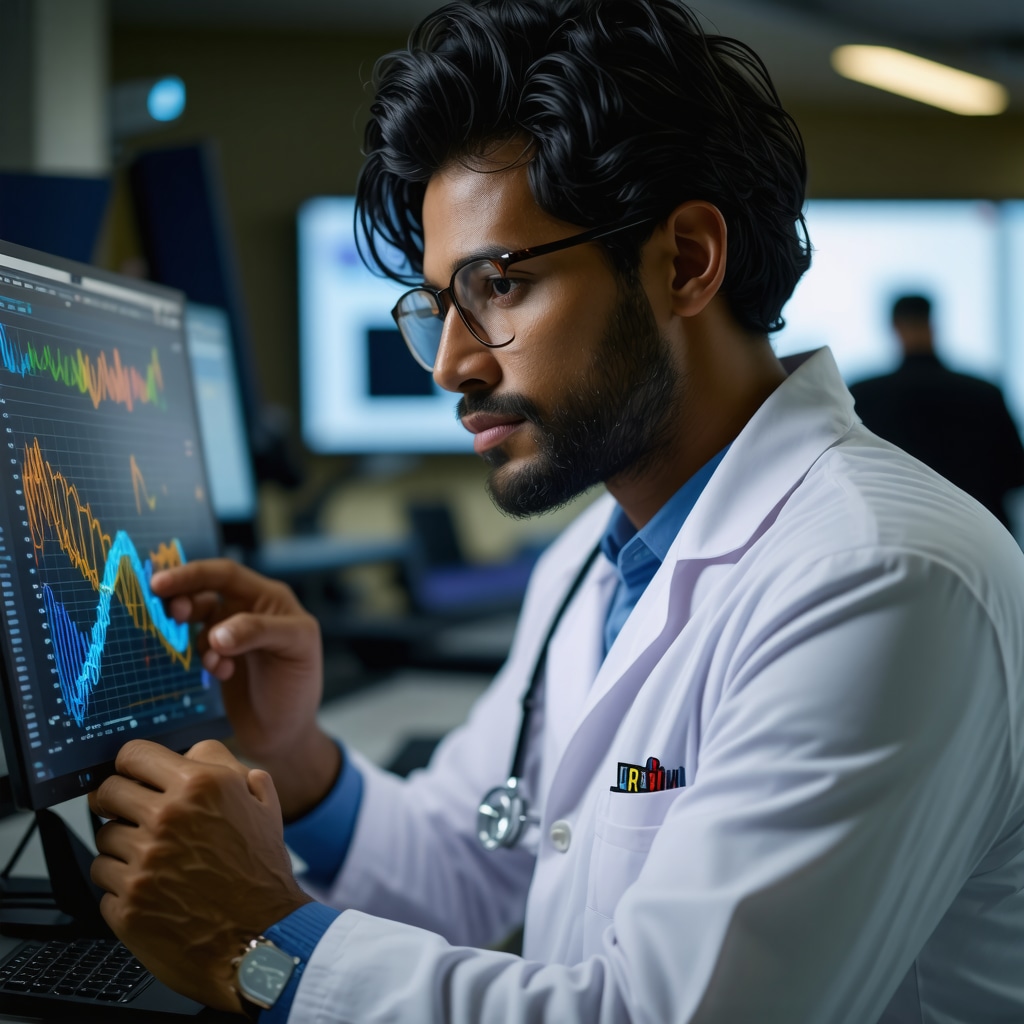 Doctor analyzing genetic and behavioral health data for personalized Tirzepatide treatment in New Jersey