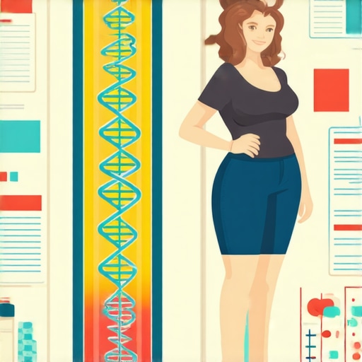 Genetic testing and personalized obesity management illustration