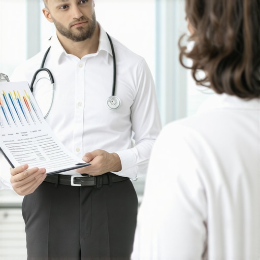 NJ doctor discussing Tirzepatide treatment plan with patient in clinic